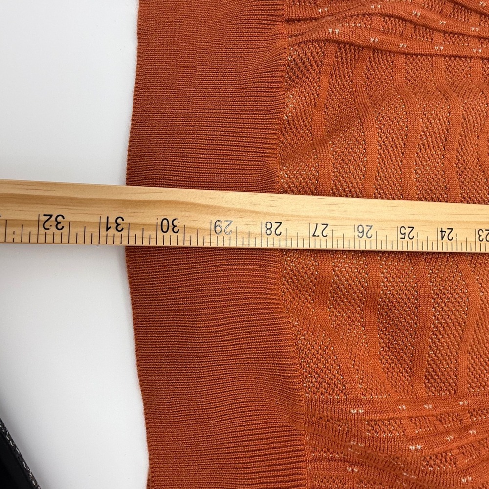 Michael Irvin Mens Orange Knit Cardigan Sweater Toggle Closure Zipper XXL Zip - Picture 14 of 14